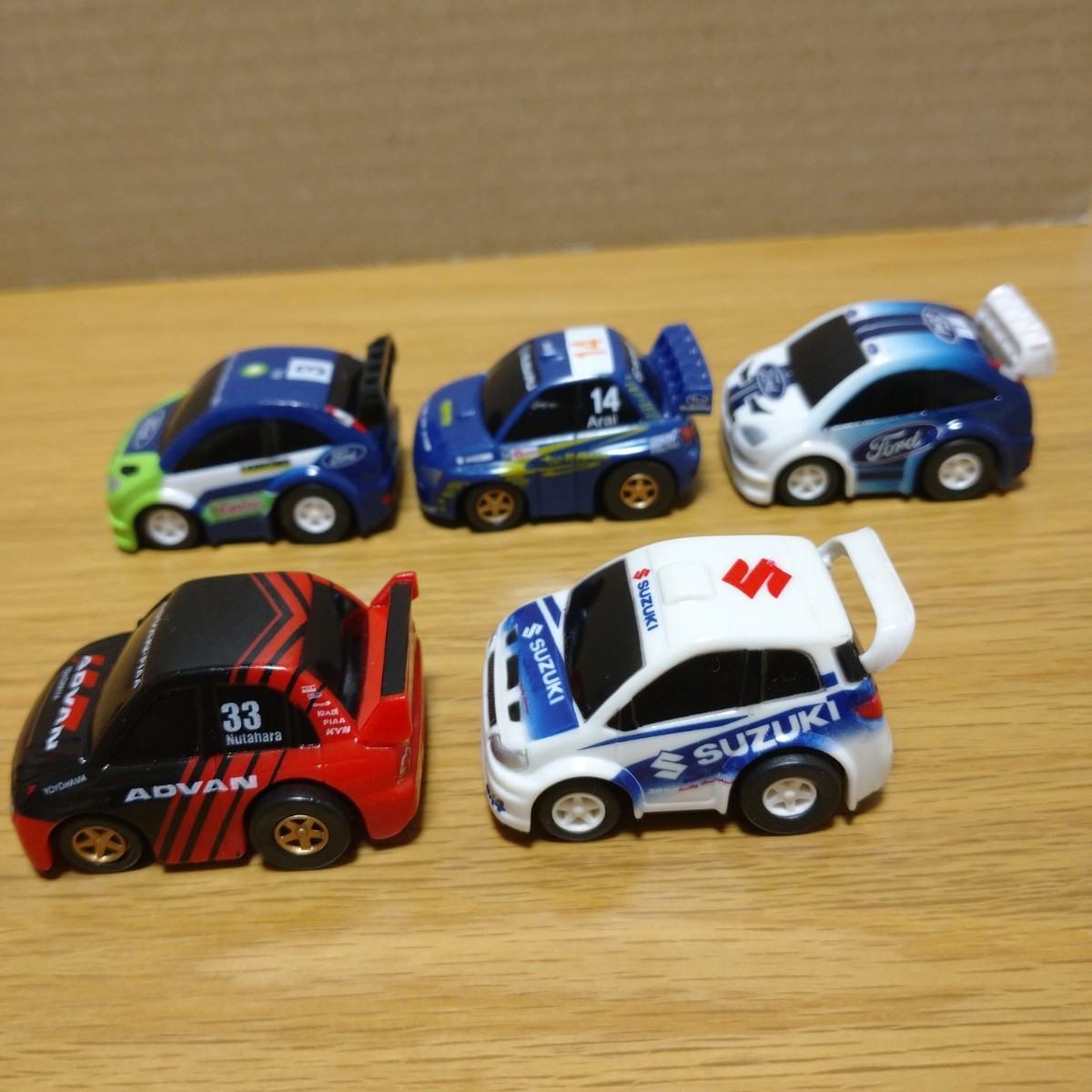 ① WRC Rally japan プルバック カー コレクション 非売品 ノベルティ ミニカー ラリー advan PIAA minicar limited car collection set_画像3