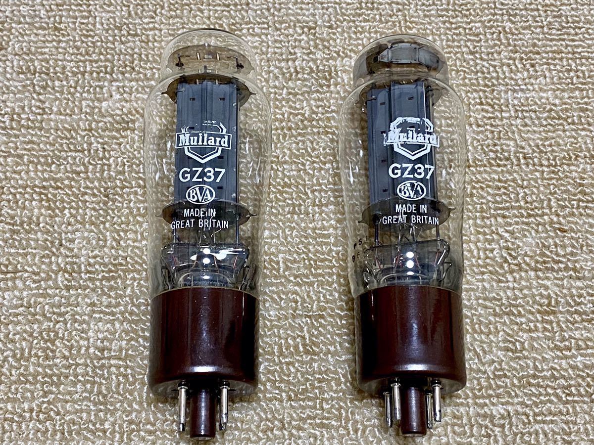 Mullard GZ37 整流管。中古2本良い品。 真空管 Mullard GZ37 整流管。中古2本良い品。 真空管