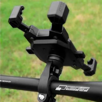 18★スマホホルダー 自転車 バイク 360度回転 落下防止 取り付け簡単 ブラックの画像3