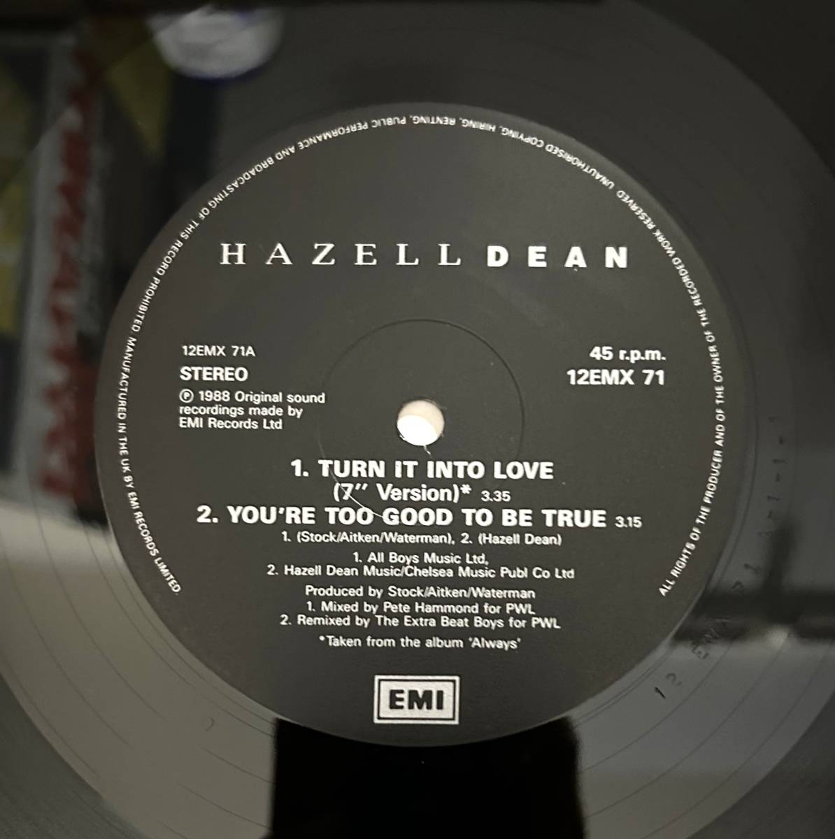 0523)HAZELL DEAN ⑩ 12 дюймовый TURN IT INTO LOVE/MEGAMIX