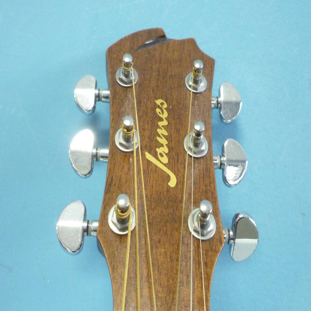 【動確済】島村楽器 James アコースティックギター フレット8割以上 J-300A 弦高12F 1弦 5㎜ 6弦 5㎜ ソフトケース付き Y2024020251_画像2