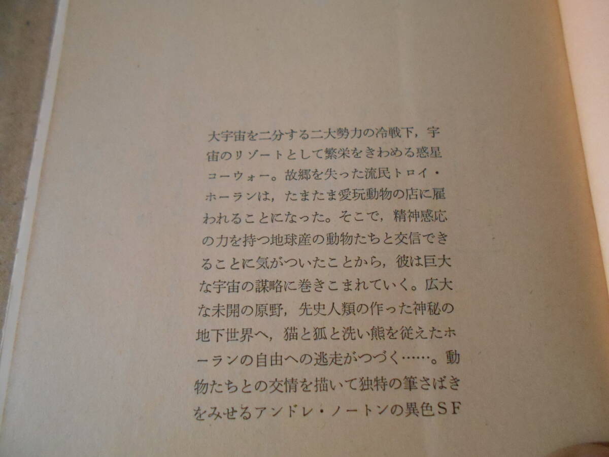 ●猫と狐と洗い熊　アンドレ・ノートン作　創元推理文庫　1973年発行　初版　中古　同梱歓迎　送料185円_画像5