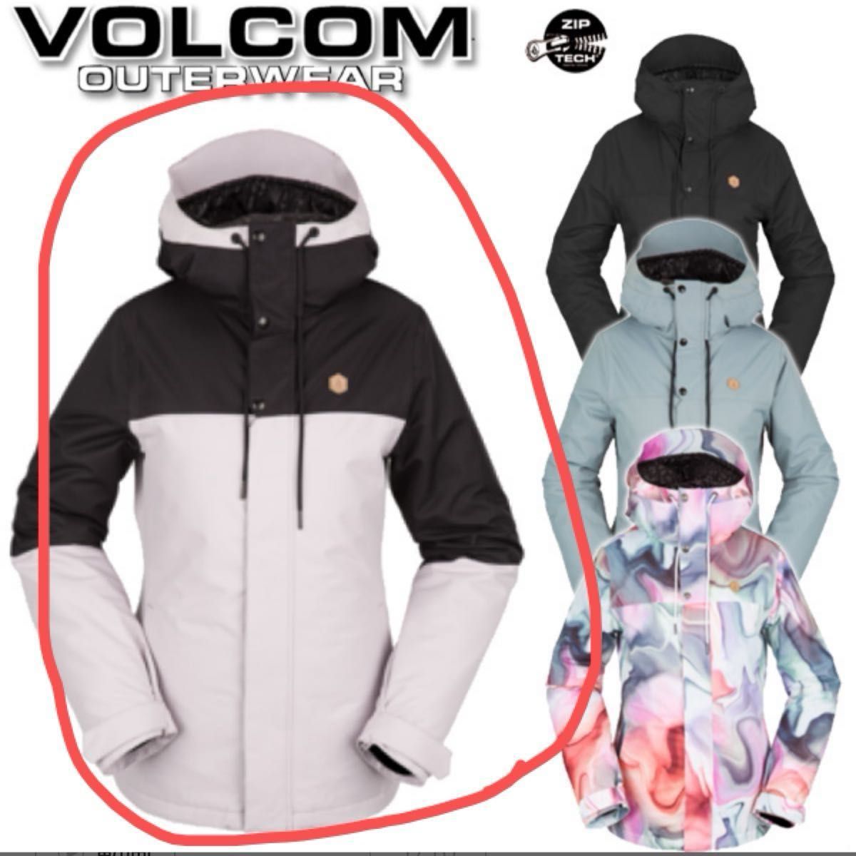 スノーボードウェア　レディース　ジャケット　Ｌサイズ　22-23 VOLCOM AMS 着用１回のみ