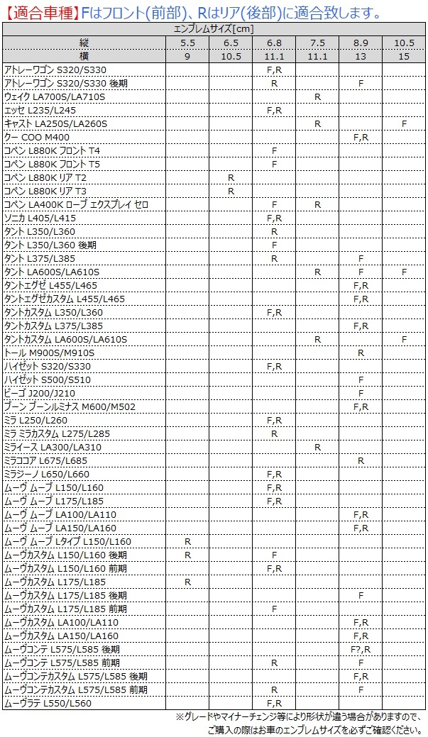 色多数あり!!ダイハツ エンブレム ステッカー 68×111 MW_画像3