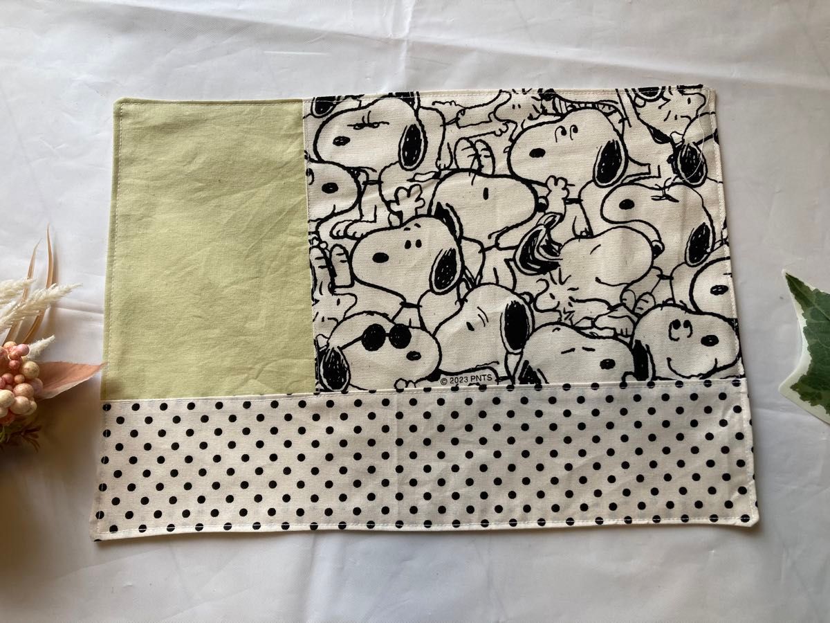 入園グッズ ランチョンマット ハンドメイド　スヌーピー　SNOOPY 25×35