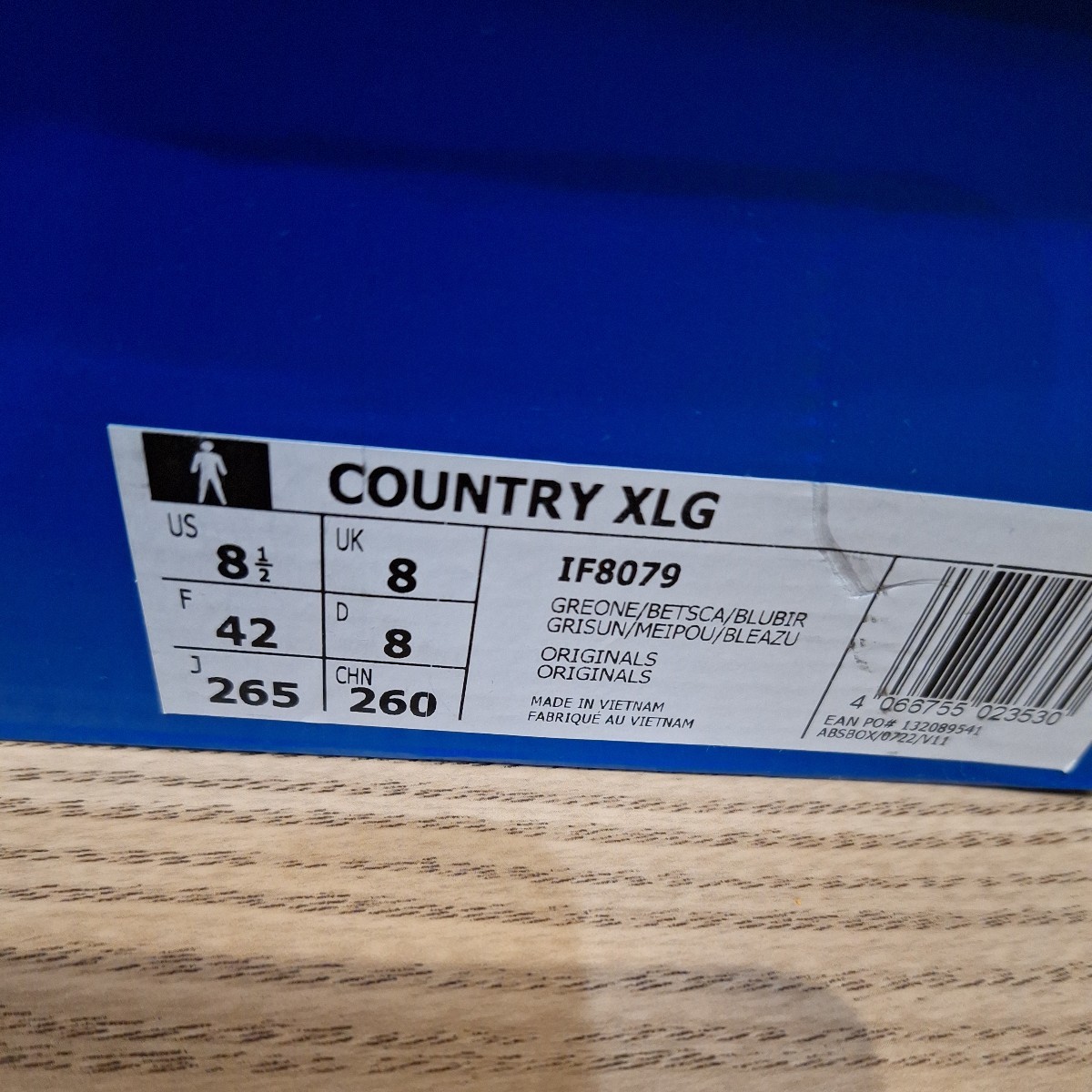 箱付新品 adidas COUNTRY XLG フランス製 日本製 トレフォイル_画像6