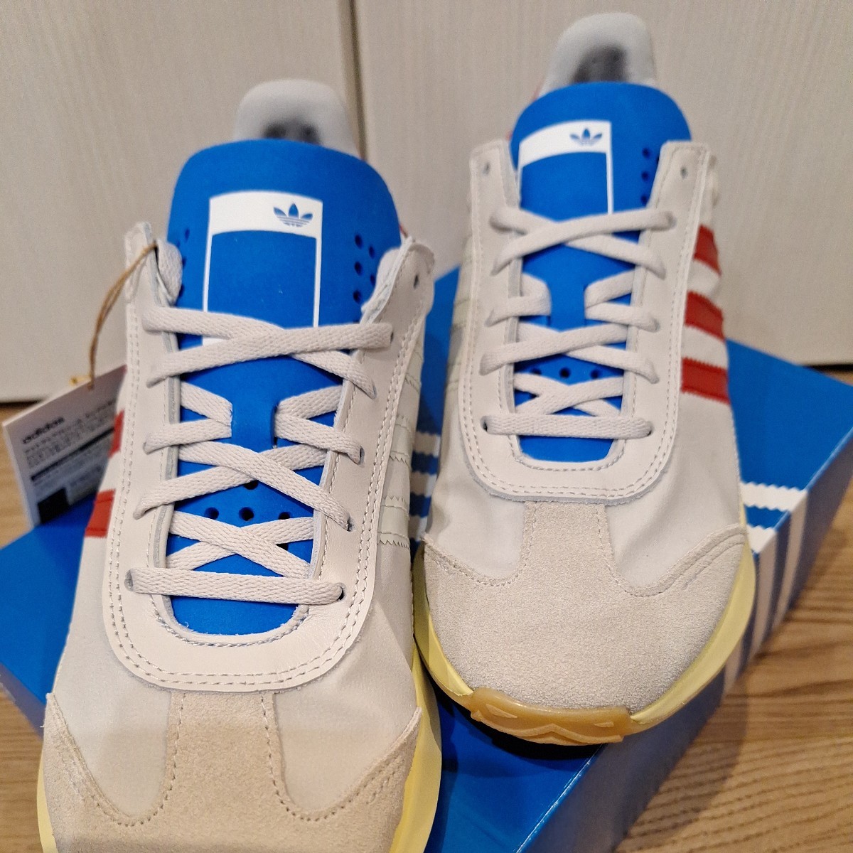 箱付新品 adidas COUNTRY XLG フランス製 日本製 トレフォイル_画像2