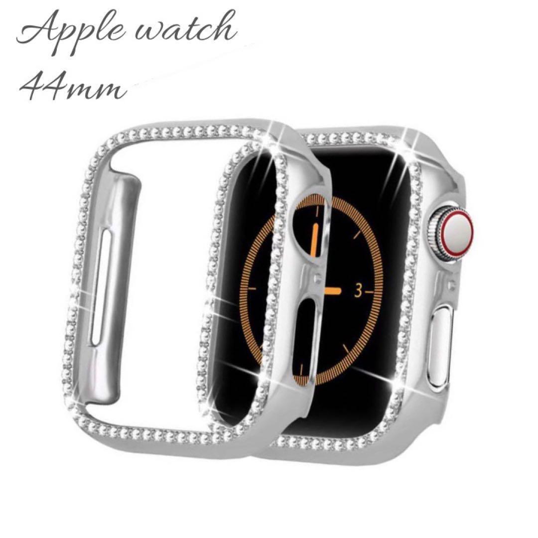黒　44㎜　ケース　韓国　アップルウォッチ　キラキラ　Apple Watch カバー　ブラック_画像10