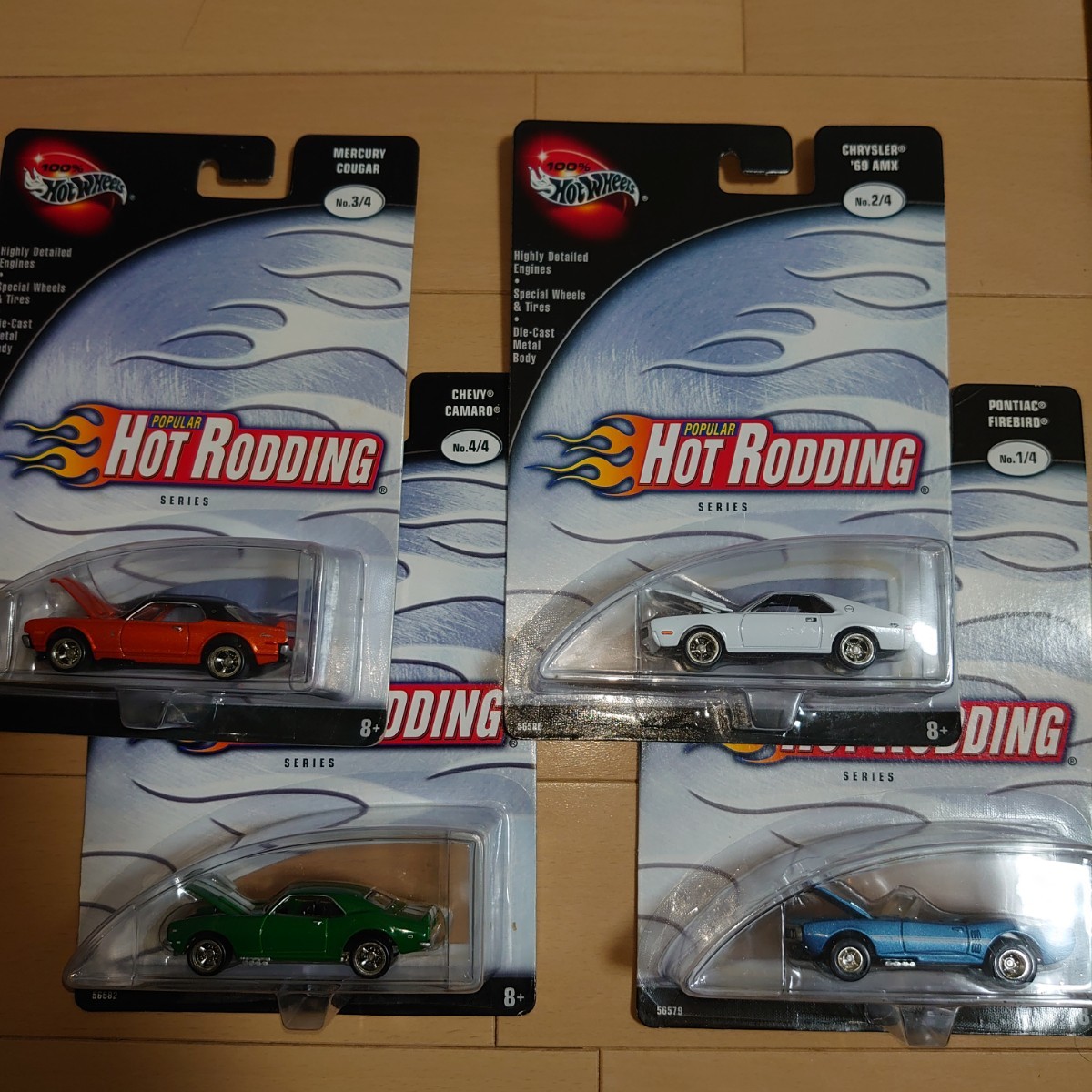 ホットウィール Hot Wheels HOTRODDING4台+おまけ6台 Camaro クーガー firebird AMX_画像2