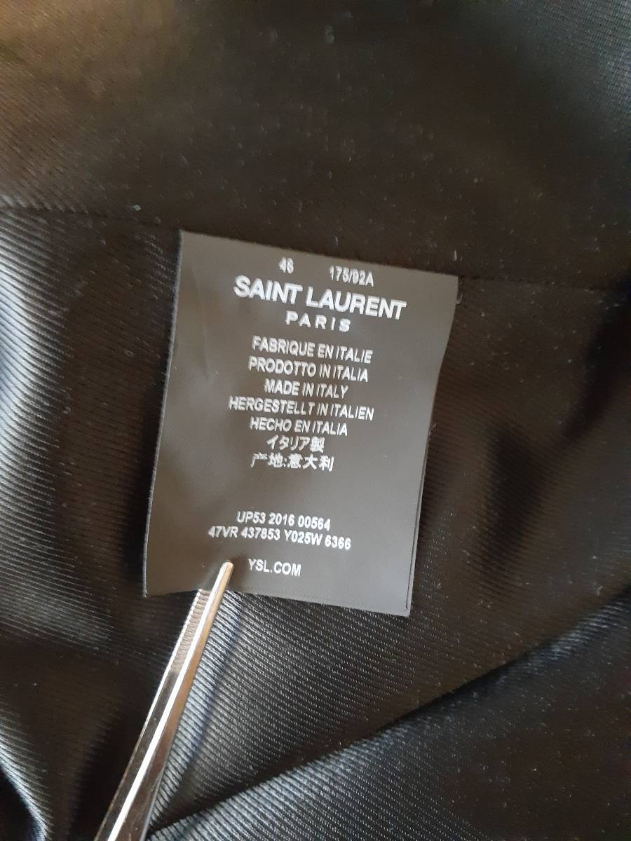 【美品】サンローラン パリ Saint Laurent Paris 2016AW 音符テディジャケット サイズ46　エディ期 　BUYMAにて購入_画像6