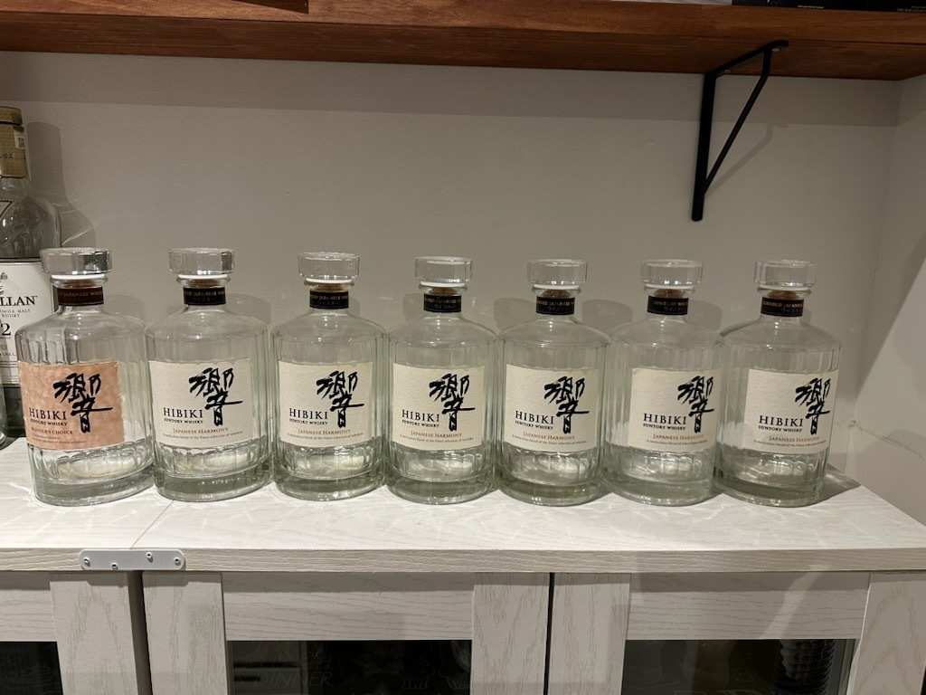 【空瓶7本セット】響 JAPANESE HARMONY　響ジャパニーズハーモニー hibiki　サントリーウィスキー空瓶_画像1