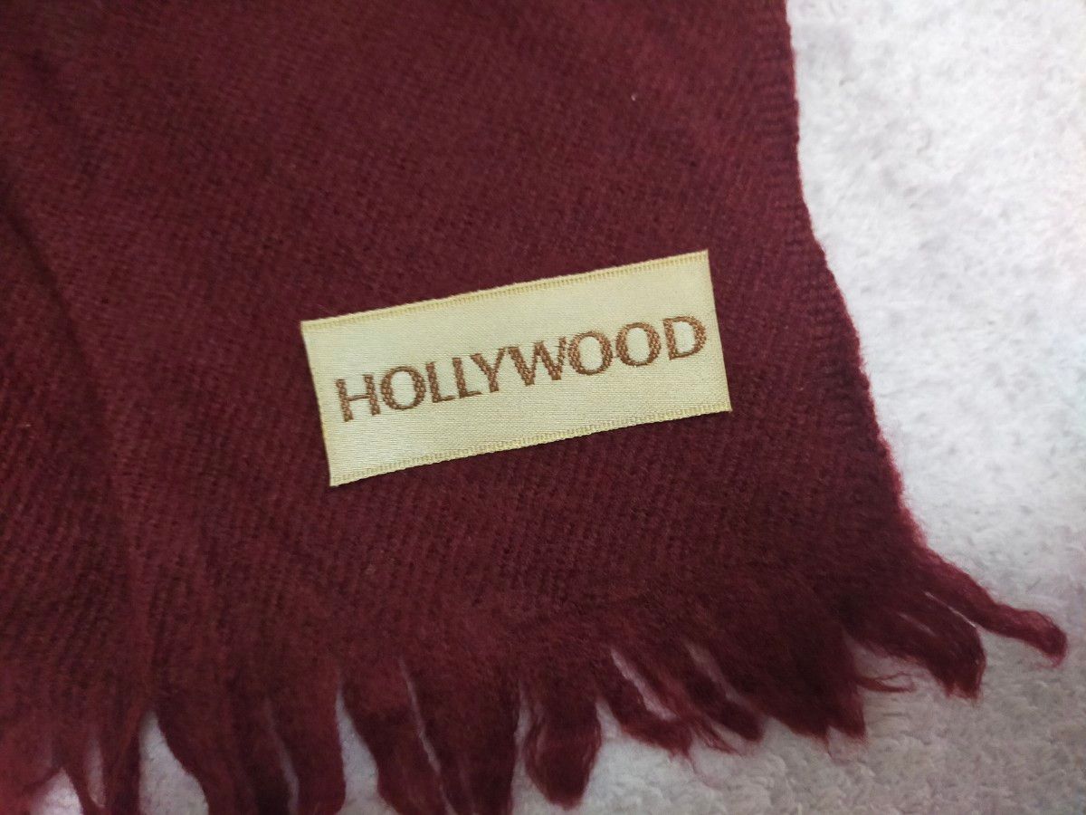 マフラー ハリウッド メンズ レディース ブラウン wool ウール 100％ ユニセックス シンプル カジュアル 小物 冬