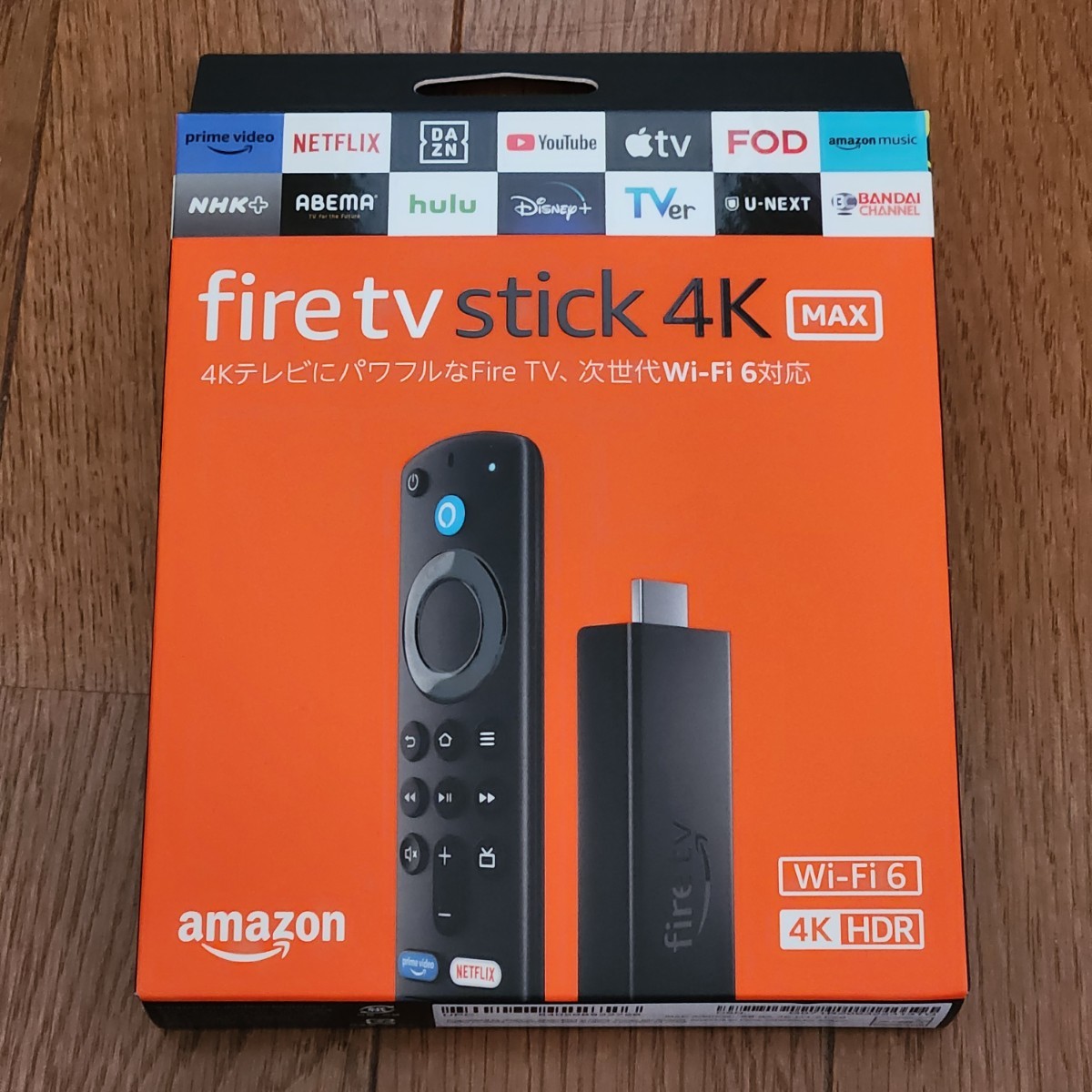 新品/未開封【アマゾン ファイヤー TV スティック 4K MAX】HDR NetflixボタンAmazon Fire TV Stick 第3世代 abema fod hulu dazn dmm damの画像1