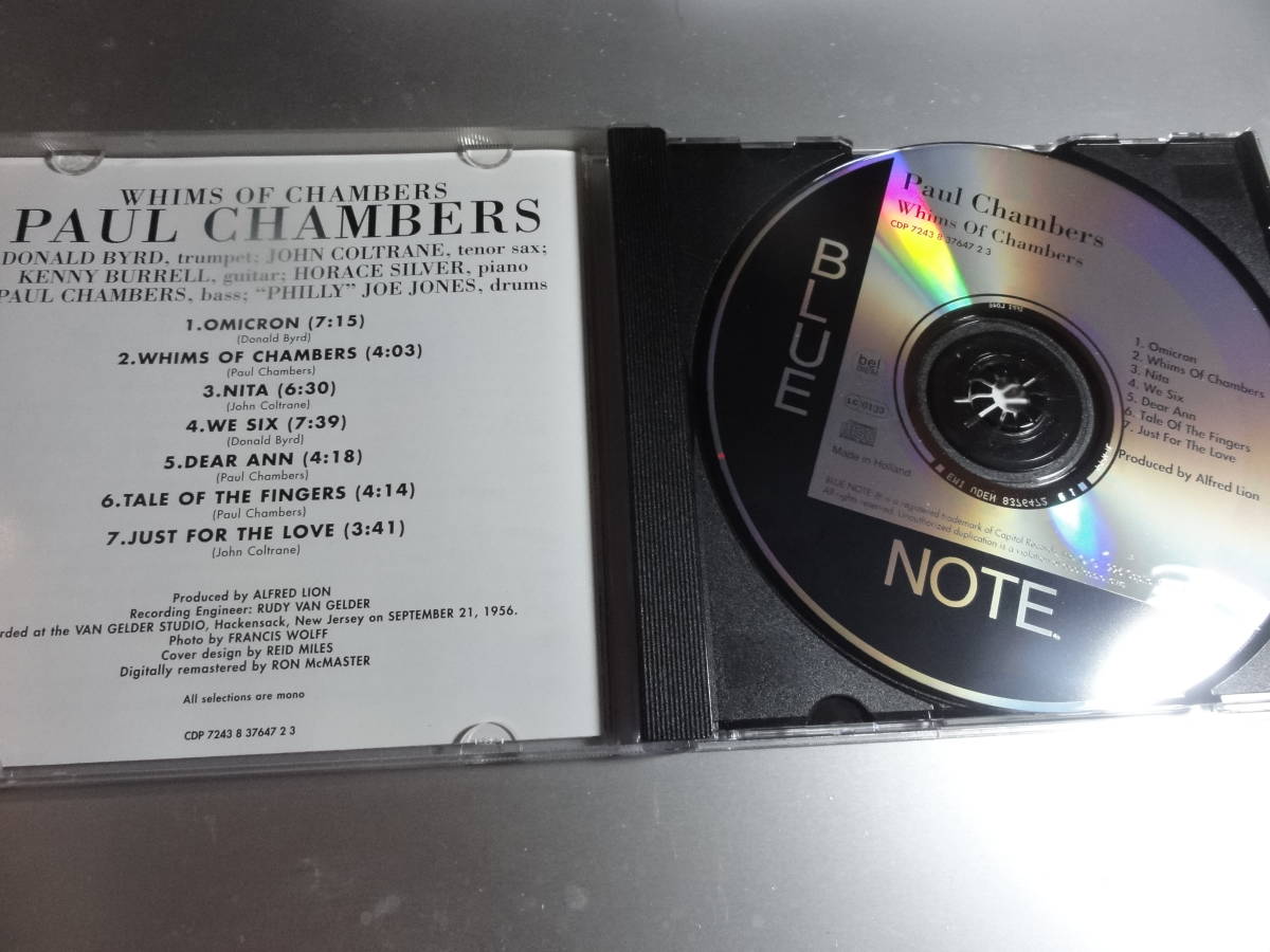 POUL CHAMBERA SEXTET ポール・チェンバース  WHIMS OF CHAMBERSの画像3