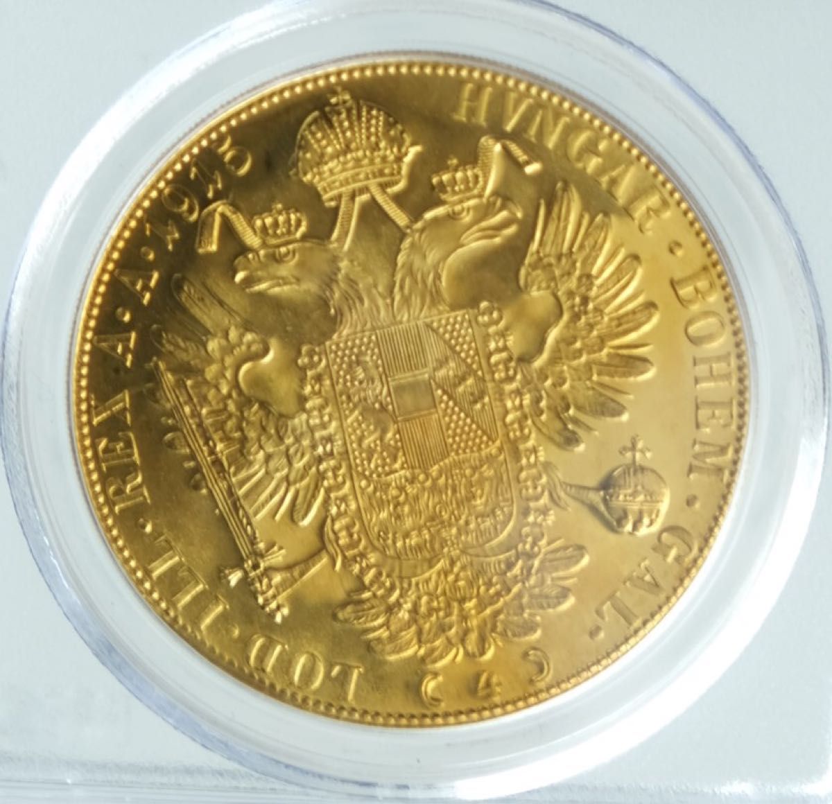 1915 オーストリア 4ダカット大型金貨 フランツ・ヨーゼフ1世 PCGS MS67 Restrike