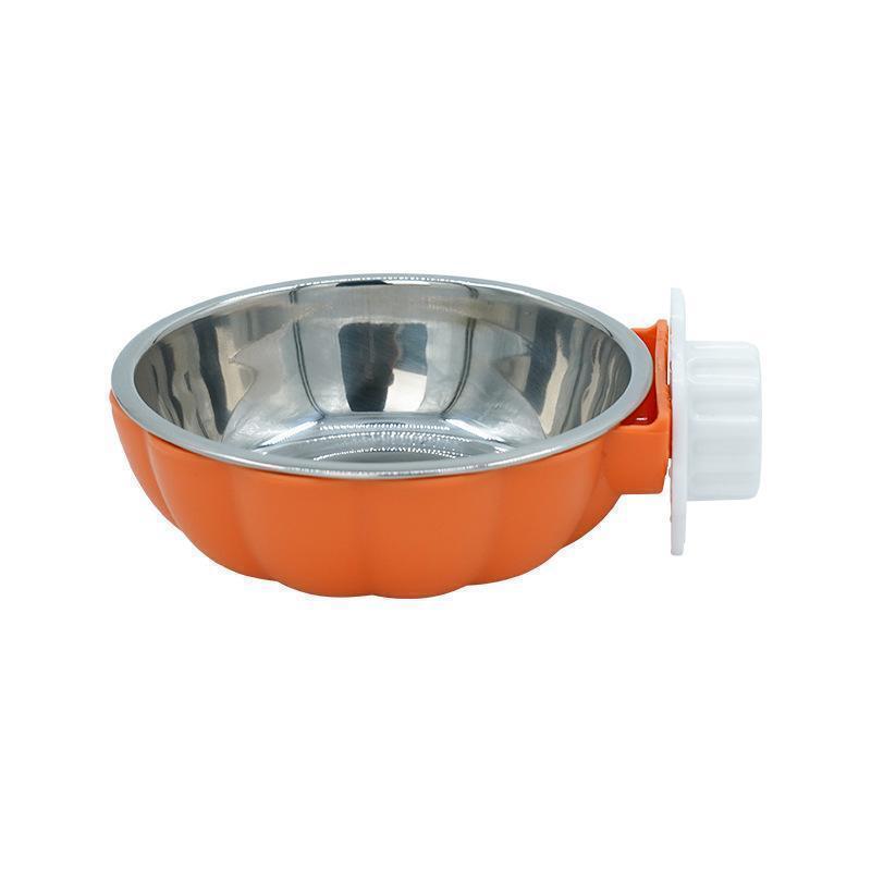  pumpkin type hood bowl orange 2 piece set feed stationary type water inserting 