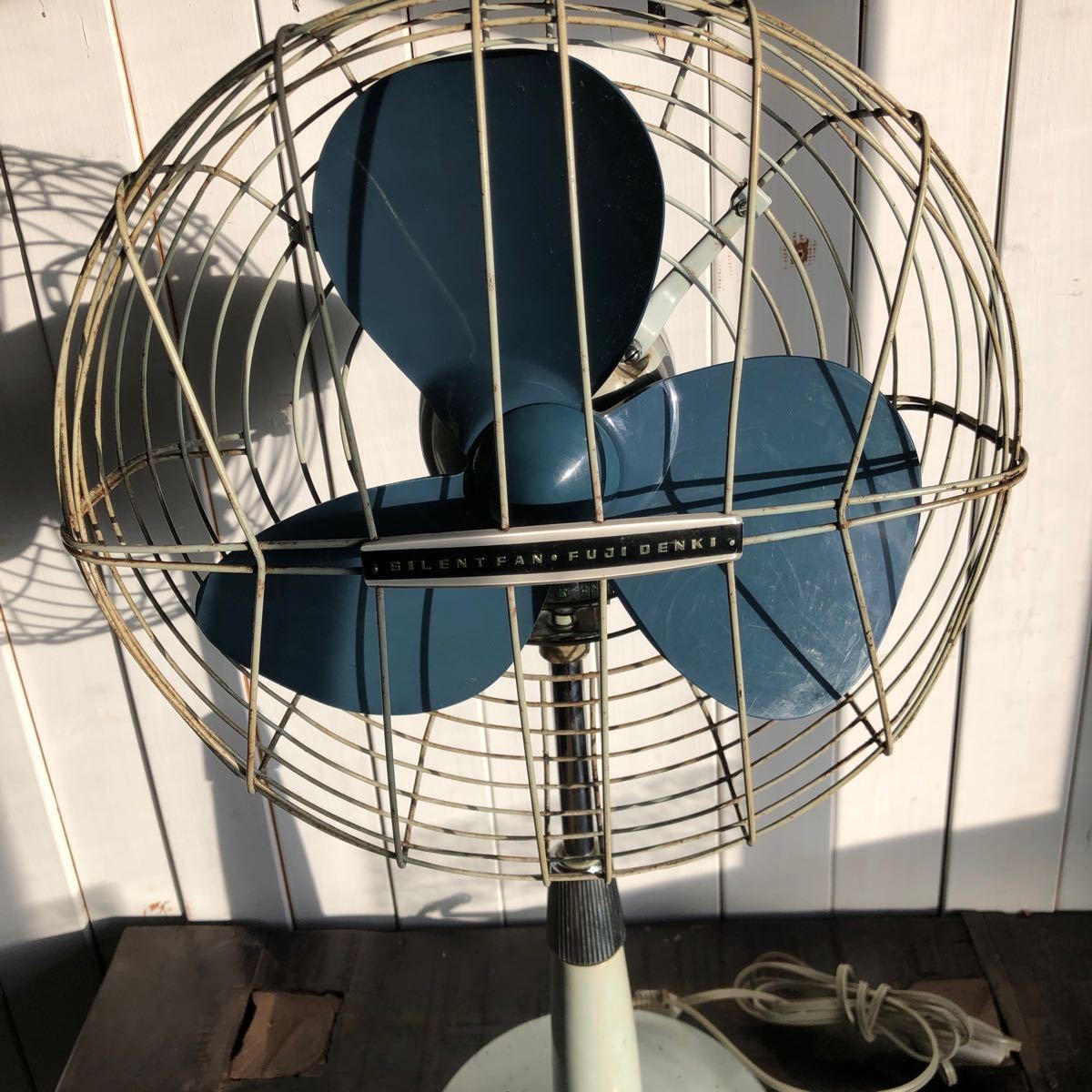 1000円スタート レア 希少 FUJI DENKI SILENT FAN サイレントファン 富士電機 扇風機 30cm FAH-3059 オリジナル 昭和レトロの画像3