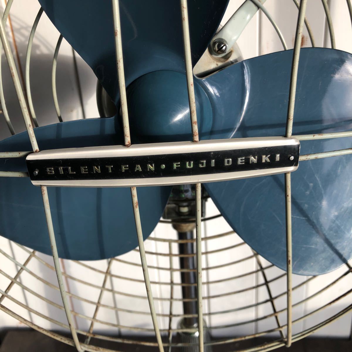 1000円スタート レア 希少 FUJI DENKI SILENT FAN サイレントファン 富士電機 扇風機 30cm FAH-3059 オリジナル 昭和レトロの画像2
