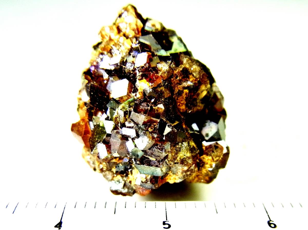 [国産鉱物]　レインボーガーネット小群晶・奈良県産　t47_画像6