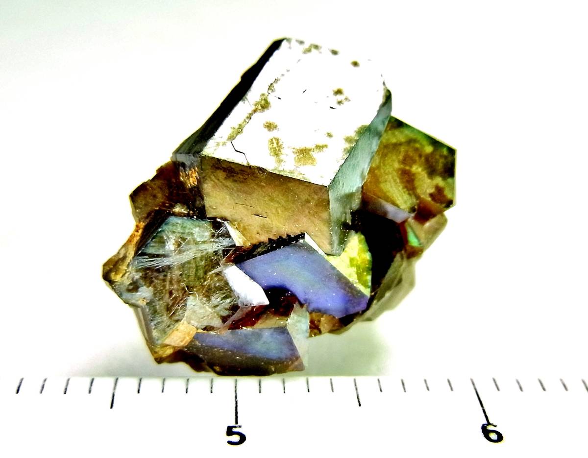 [国産鉱物]　レインボーガーネット小群晶・奈良県産　t47_画像8