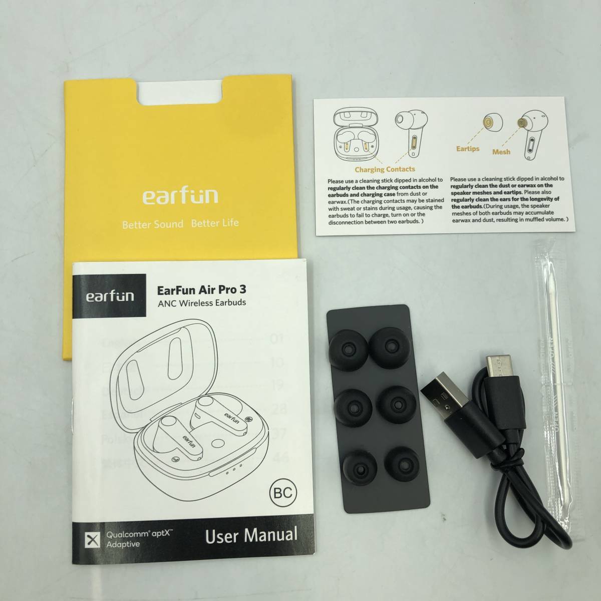 【通電確認済】EarFun Air Pro 3 ANC搭載完全ワイヤレスイヤホン /Y15469-W2_画像6