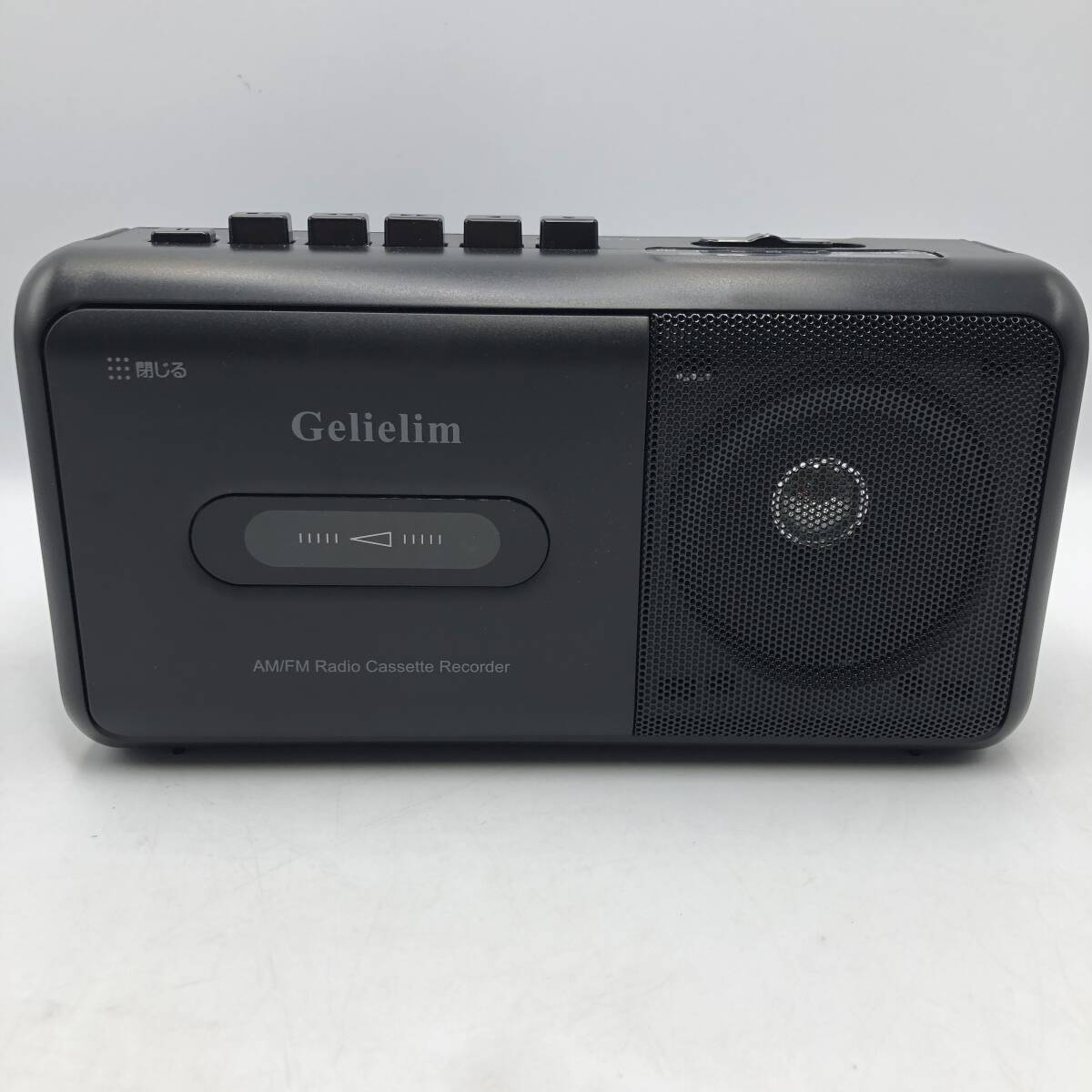 【通電確認済】Gelielim ラジカセ FM/AM カセットテープ再生/録音 ポータブルカセットプレーヤー /Y15747-S1の画像2