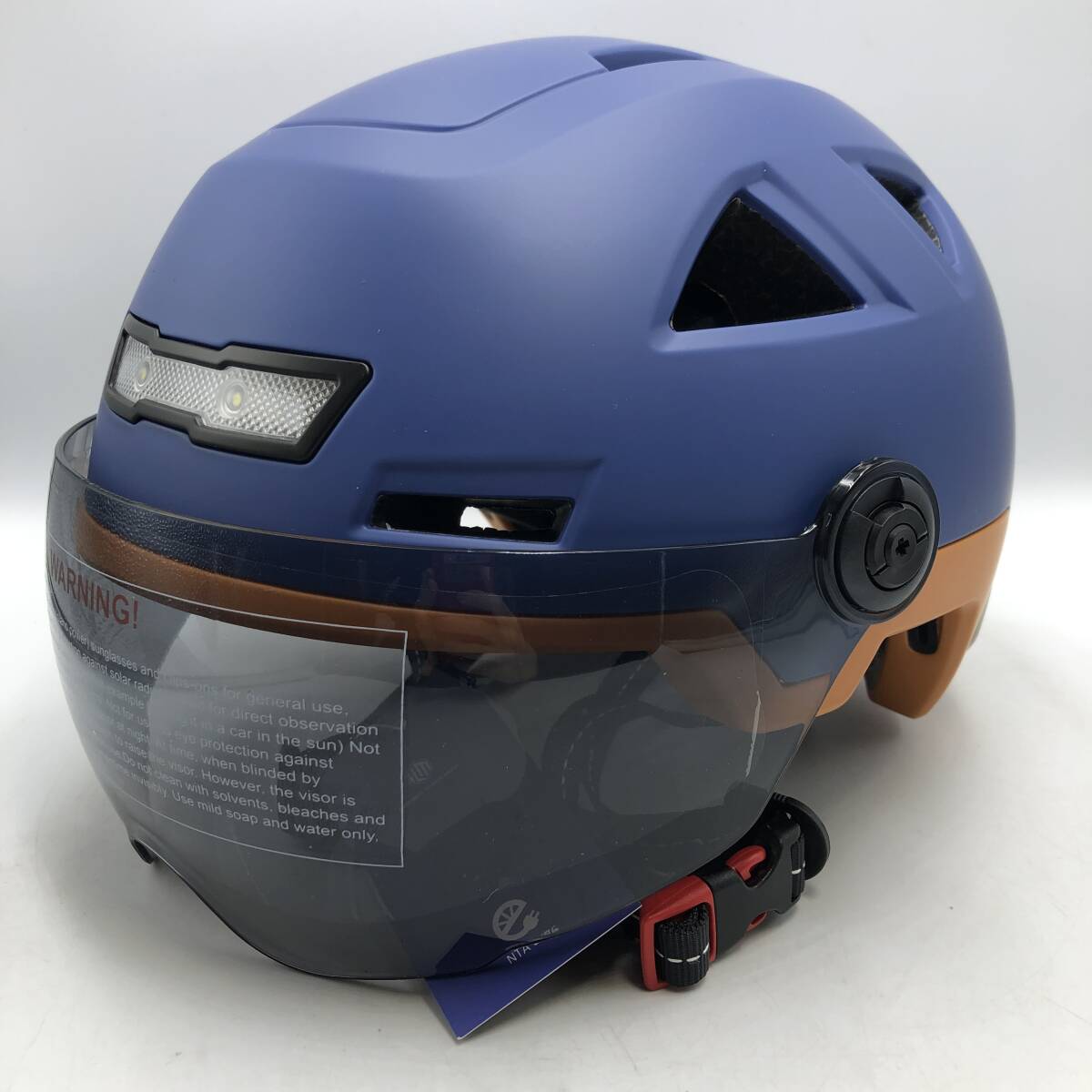 【タグ付き/訳あり】ILM 自転車 ヘルメット 大人 スマートセンサーライト付き USB充電式 /Y15879-X1_画像2
