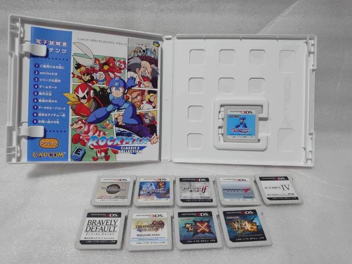 任天堂 ニンテンドー NINTENDO 3DS用ソフト10本セット ロックマンのみ箱、取説、冊子付き_画像1