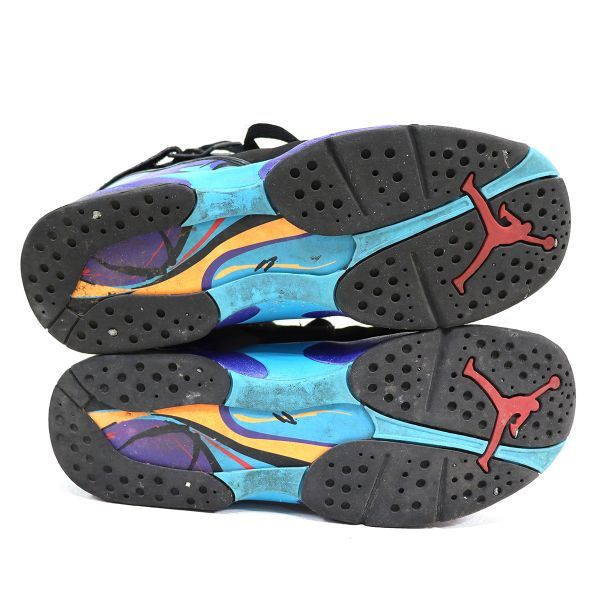 NIKE (ナイキ) AIR JORDAN 8 RETRO BG “Aqua” / エアジョーダン8 レトロ アクア 305368-025 中古品 25cm / S00614_画像5