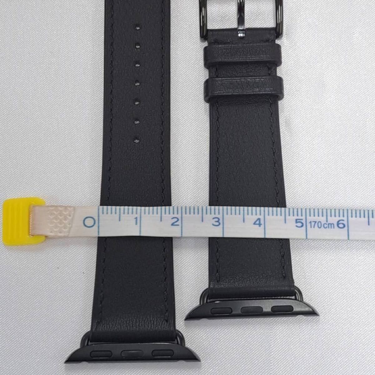 HERMES アップルウォッチ レザー　替えベルト シンプルトゥール 黒　ブラック Apple Watch
