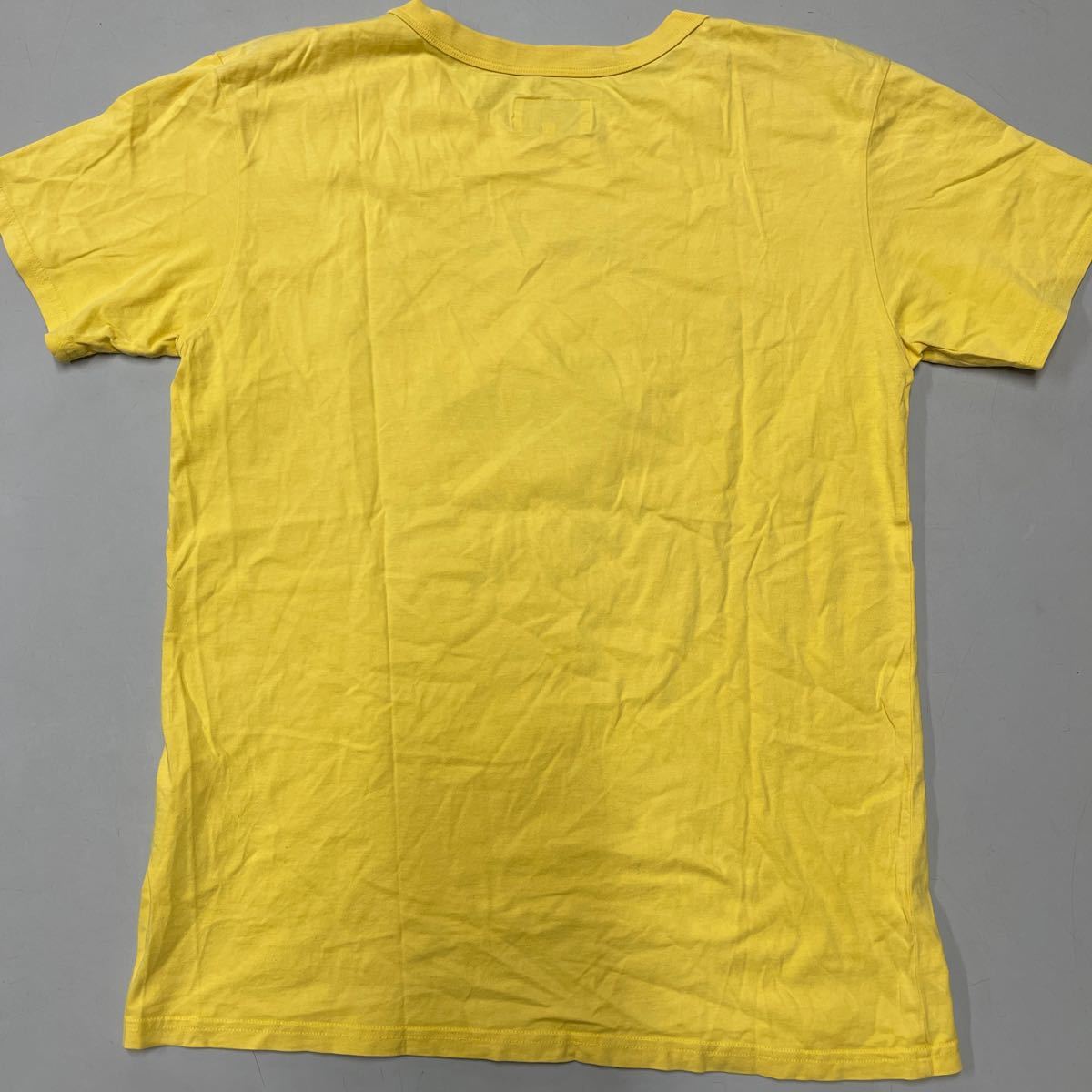 THE NORTH FACE ノースフェイス Tシャツ 半袖 Sサイズ メンズ 綿100% コットン ゴールドウイン 黄色 イエローの画像6
