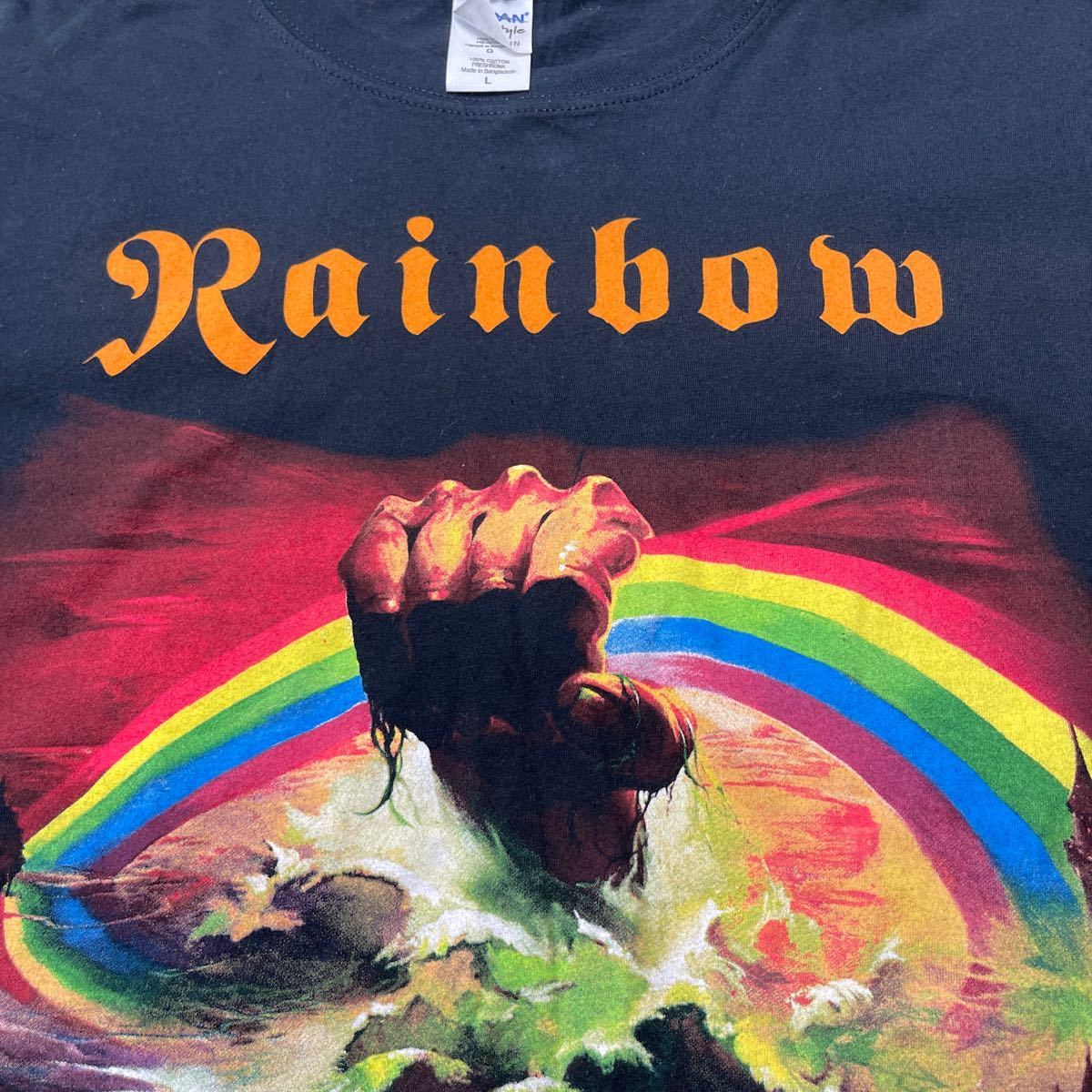 RAINBOW レインボー Rising Tシャツ Lサイズ オフィシャル 2009年 未使用 虹を翔る覇者 Rising 1976年 リッチーブラックモア バンド バンT_画像3