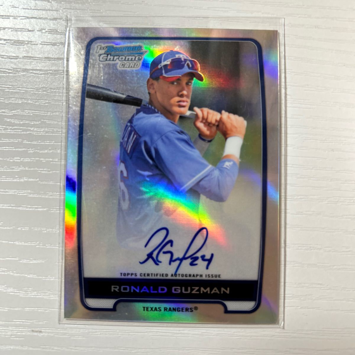 2012 Bowman Chrome Ronald Guzman auto refractor 500枚限定_画像1