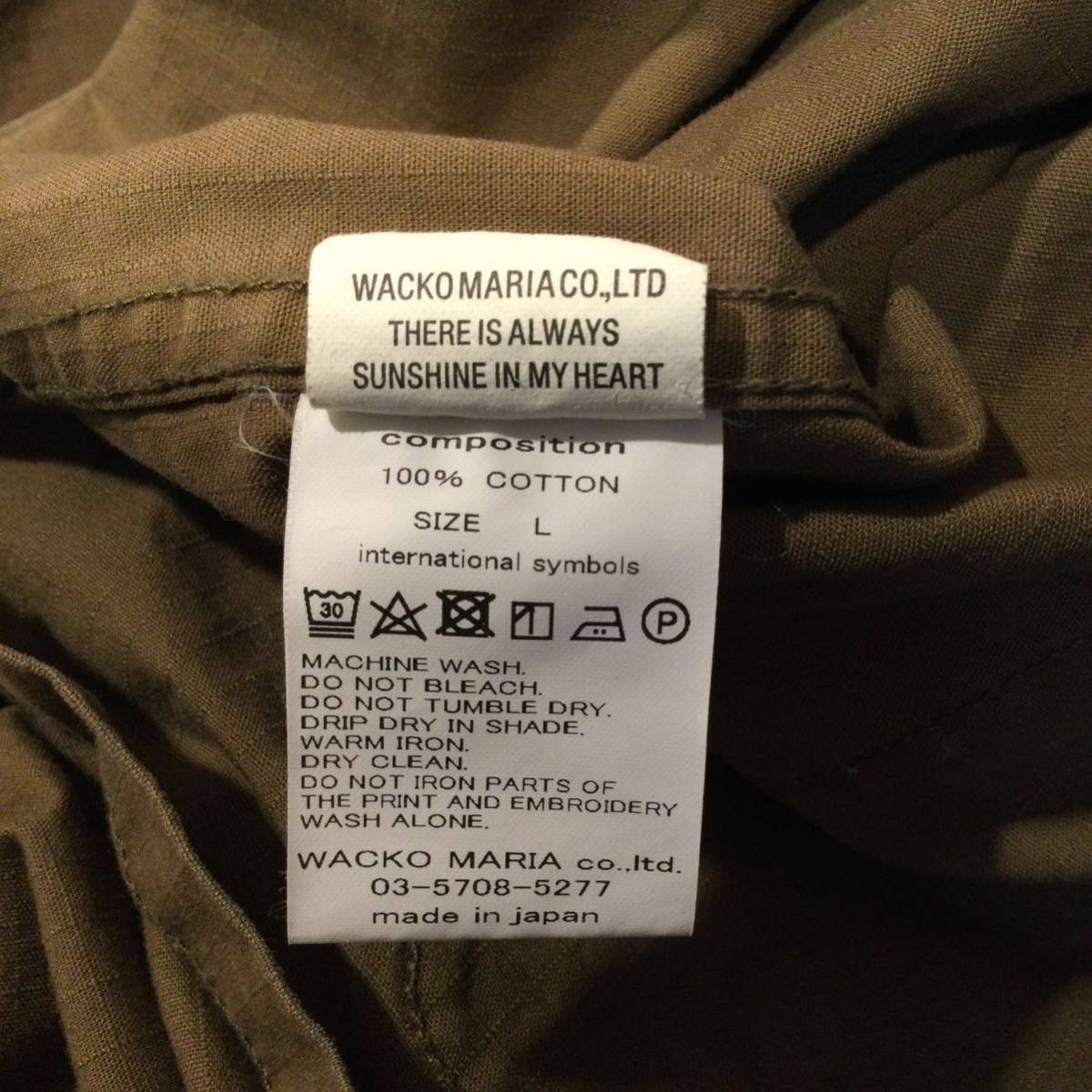 WACKOMARIA ワコマリア 23FWE-WMO-ML01 2023 A/W Fatigue Jacket ファティーグジャケット コットン ベージュ L 626138_画像5