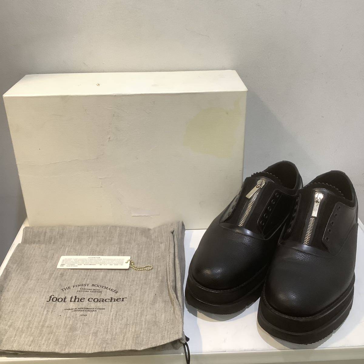 foot the coacher フットザコーチャーシューズ GLOXI ZIP SHOES グロクシージップシューズ FTC1634022 BLACK ブラック サイズ8 2/1 649944の画像1