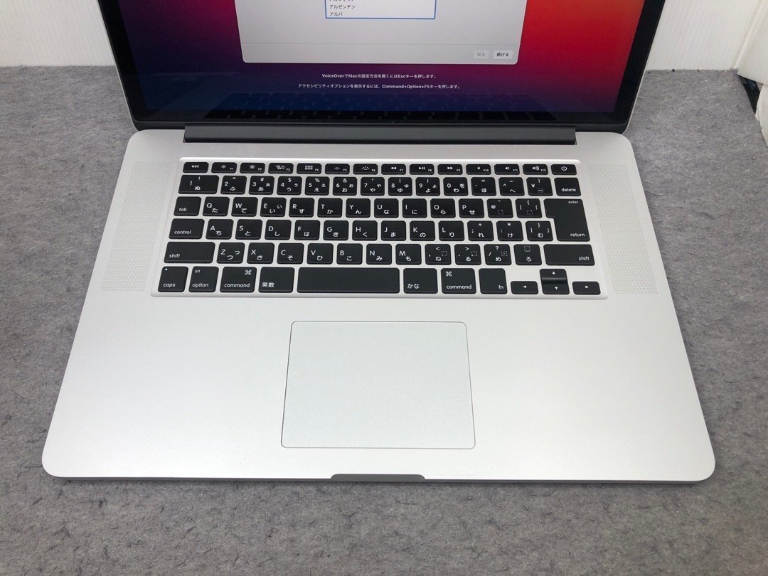 【Apple】MacBook Pro Retina 15inch Late 2013 A1398 Corei7-4850HQ 16GB SSD512GB GeForce GT750M 2GB OS11.6 中古Mac 充放電回数少_画像3