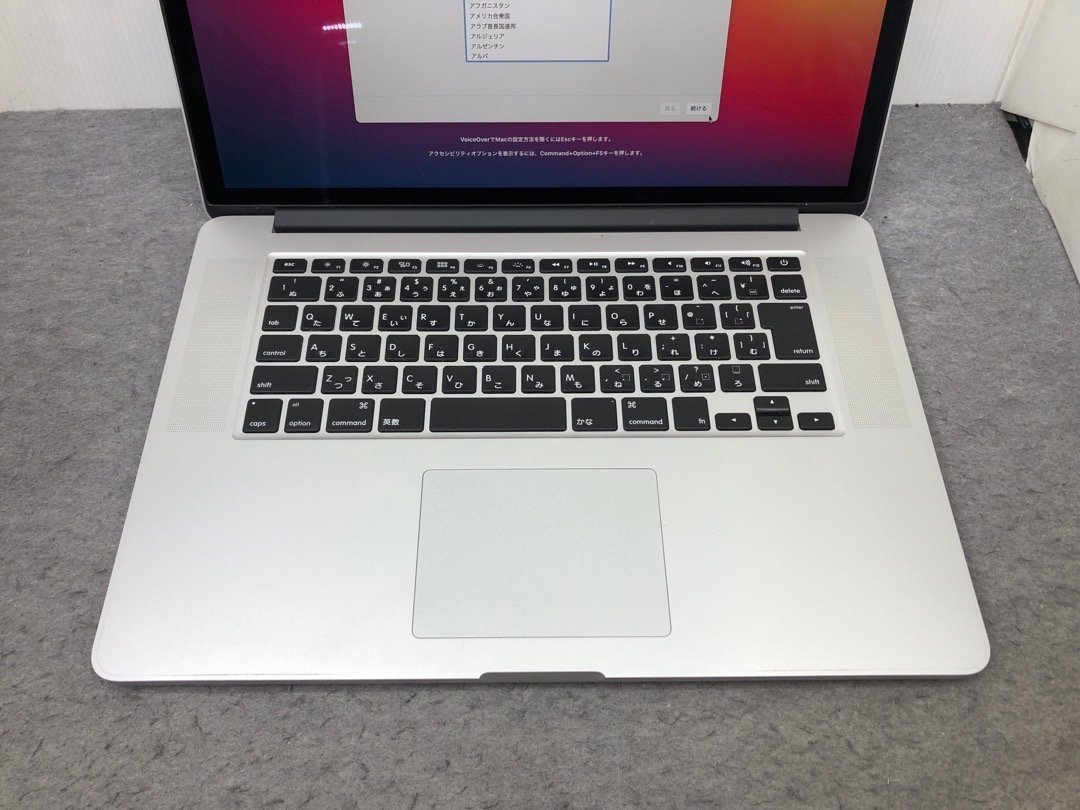 【Apple】MacBook Pro Retina 15inch Late 2013 A1398 Corei7-4960HQ 16GB SSD512GB NVIDIA GeForce GT750M 2GB OS11.6 中古Mac_画像2