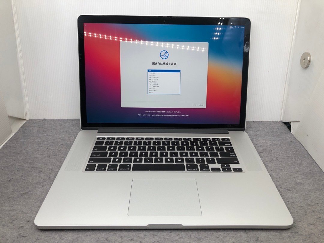 【Apple】MacBook Pro Retina 15inch Late 2013 A1398 Corei7-4960HQ 16GB SSD512GB NVIDIA GeForce GT750M 2GB OS11.6 中古Mac US配列_画像1