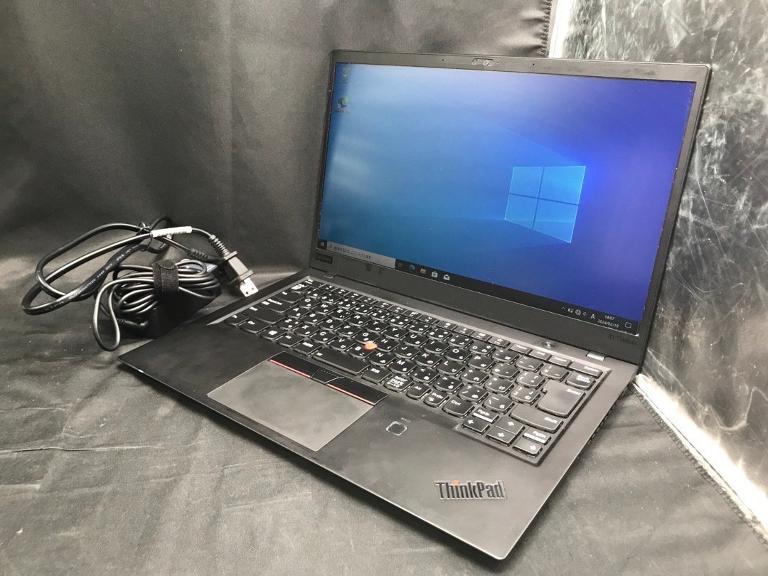 【Lenovo】ThinkPad X1 Carbon 6th 20KGS0JW00 Core i5-8350U メモリ8GB SSD256GB Bluetooth Windows10Pro 14inch FHD 中古ノートPC_画像1