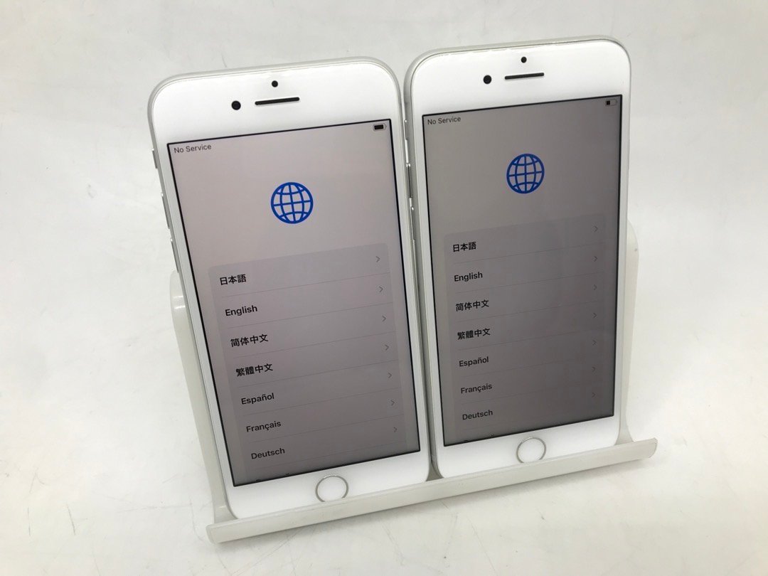 【docomo】Apple iPhone8 MQ792J/A A1906 2台セット シルバー 64GB iOS16.7.2 初期化済 SIMロック解除済 バッテリー85％/87％
