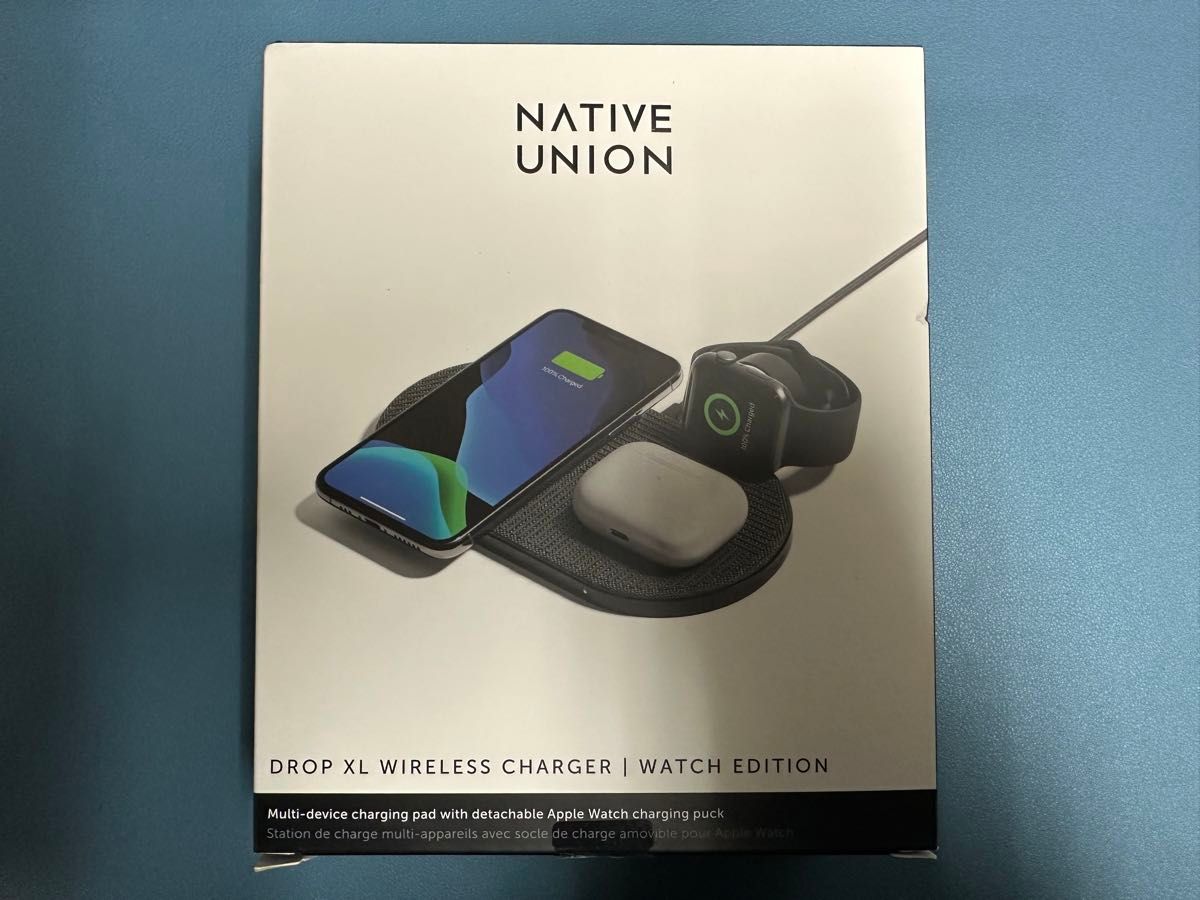 NATIVE UNION Drop XL ワイヤレス充電パッド [Apple Watch版] - 10W 取り外しドックワイヤレス