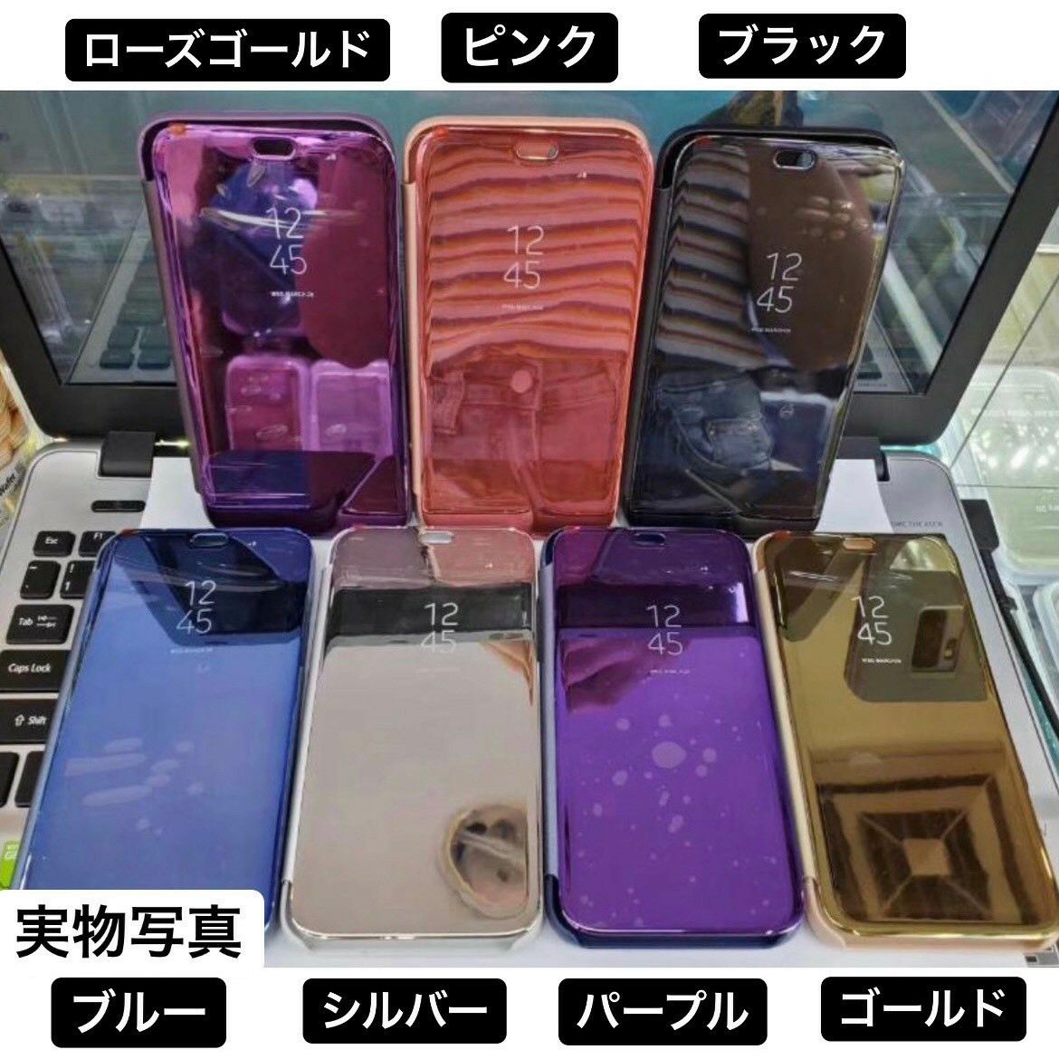 ★即購入OK★鏡面 手帳型 ミラー iPhoneケース クリア　手帳 スマホ