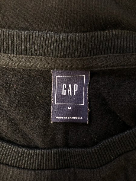 GAP Gap женский большой Logo принт тренировочный футболка M чёрный хлопок 