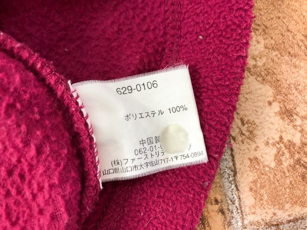 UNIQLO ユニクロ メンズ ハーフボタン フリース プルオーバーカットソー M 赤紫 ポリエステル_画像4