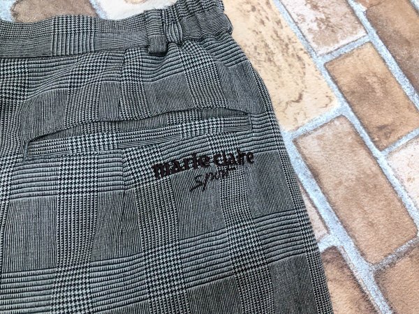 marie claire sport マリクレール レディース クレンチェック パンツ 大きいサイズ LL 茶色 ポリエステル毛他_画像4