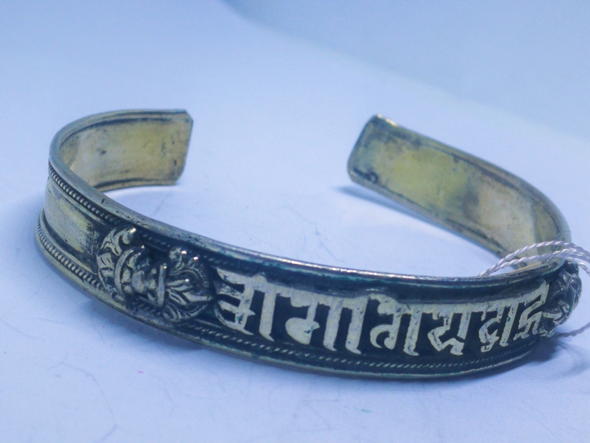  sterling silver Mantra bracele Homme manipadomefm silver made 92.5% hand made new goods unused Stering Silver925 weight 15gm parts width 10mm