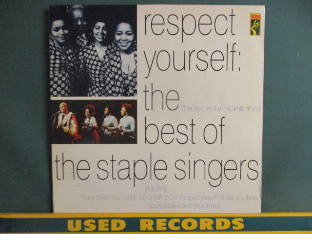 ★ The Staple Singers ： Respect Yourself The Best Of Staple Singers LP ☆ (( 70's Stax Gospel Soul ゴスペル ソウル_画像1