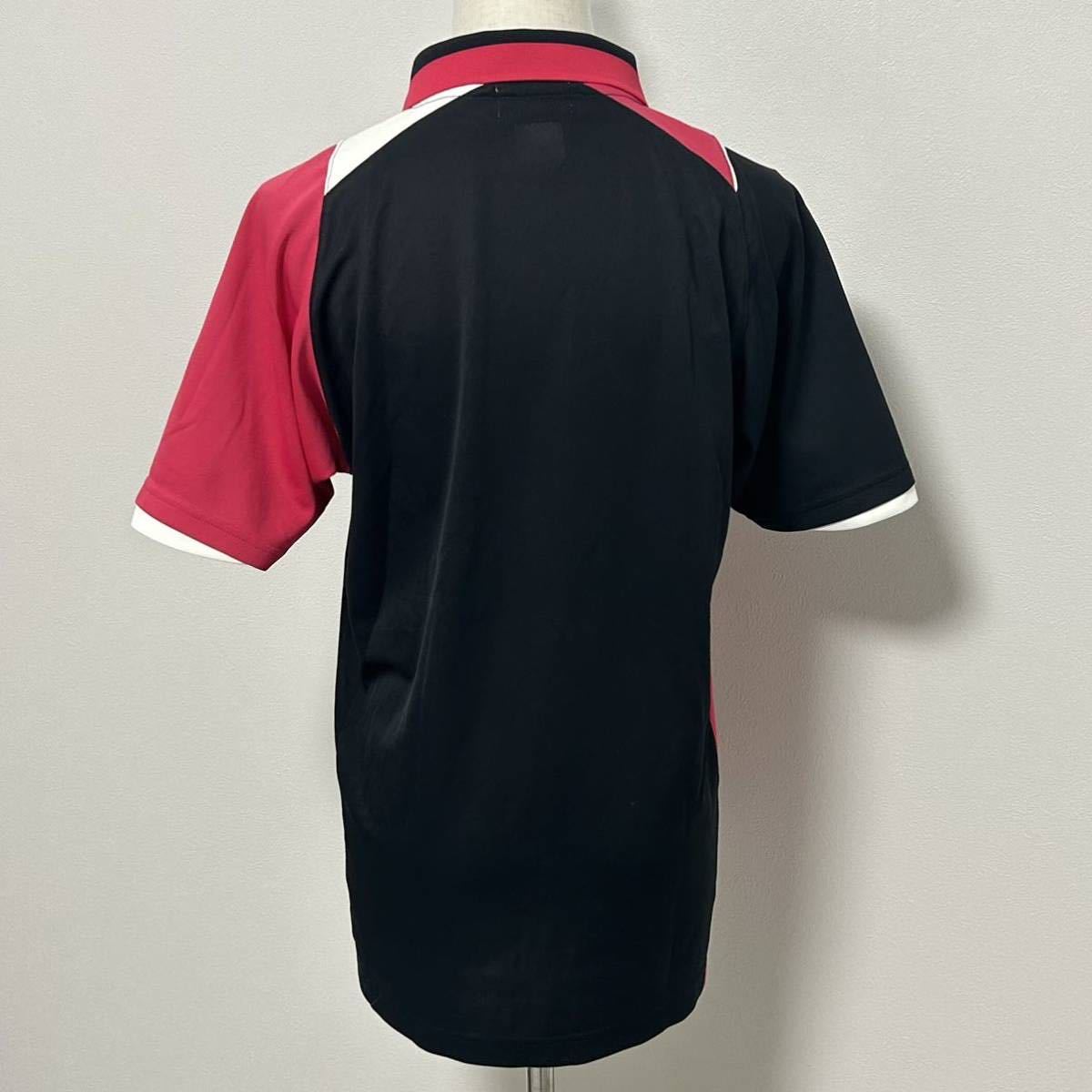 YONEX ヨネックス 半袖 ポロシャツ テニスウェア ゲームシャツ　卓球ウェア　ハーフジップ　半袖シャツ　黒　M メンズ　レディース_画像7