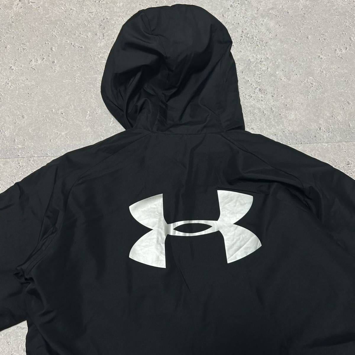 アンダーアーマー UNDER ARMOUR ベンチコート キッズ YLG 男の子　150くらい　黒コート ブラック ロングコート 美品_画像6