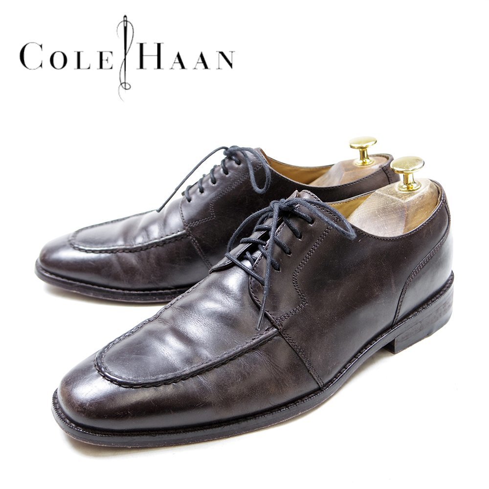 8M表記　26cm相当　 COLE HAAN コールハン Uチップ　エプロンダービー　革靴　レザーシューズ　ブラウン/24.2.28/P248_画像1